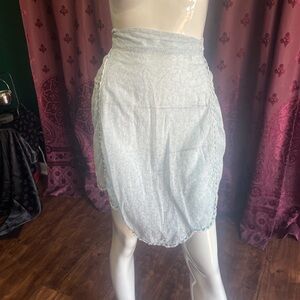 3/$20 Vintage Blue & White Semi Sheer Apron